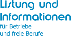 Listung und  Informationen fr Betriebe  und freie Berufe